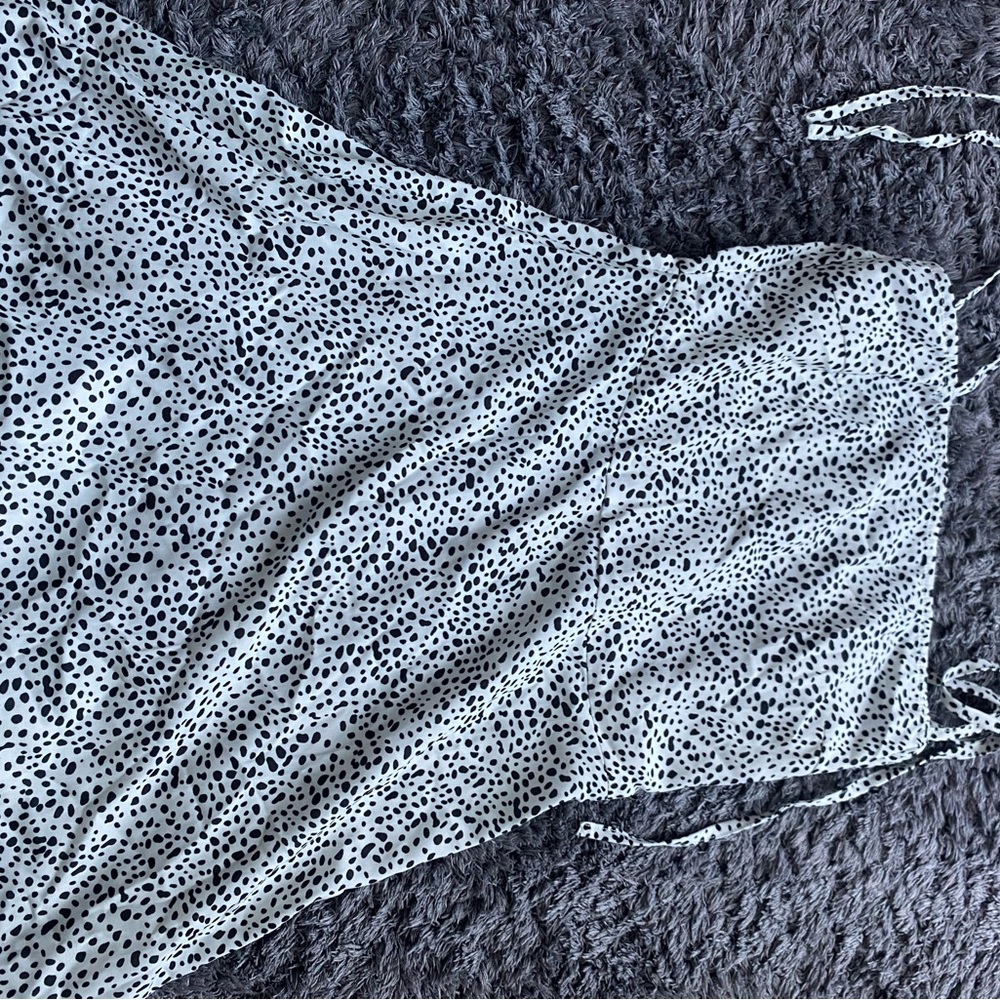 SHEIN Black and White Polka Dot Mini Dress